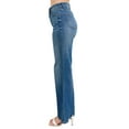 thumbnail image 3 of Judy Blue Full Size High Waist Tummy Control Chew Hem Destroy Wide Jeans Plus Size, 3 of 8