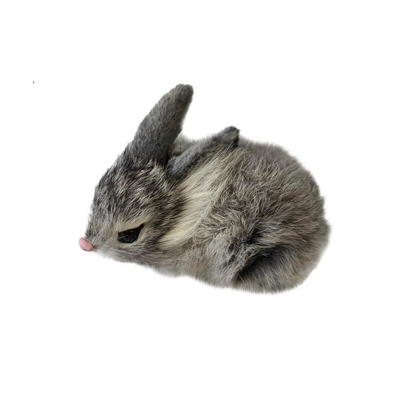 Lolmot Rabbit Jouets pour Lapins 15 cm Peluche Réaliste Mignonne Rabbits Animal Réaliste Jouet de Simulation Cadeau d'Anniversaire