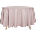 thumbnail image 1 of LAICAIW Nappe Ronde - 90 Pouces - Résistante à l'Eau, Anti-Déversement, Lavable, Nappe en Polyester, Tissu Décoratif, Housse de Table pour Table à Manger, Buffets, Fêtes et Camping, Rose Poudré, 1 of 7