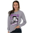 thumbnail image 3 of Kanji Style Cartoon Bring on the Boop Women Plus Size Long Sleeve Graphic Tee Brisco Brands 3X, 3 of 5