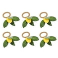 thumbnail image 2 of 6Pcs Simulation Lemon Plant Ring Fruit Meal Buckle Hotel Room Ring Buckle Supplies, 2 of 8