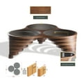 thumbnail image 2 of Papella Model Life Brown Wooden Coffee Table with Glass Rustic Table Natural Walnut Color Center table Mesa de centro Farmhouse big desk livingroom furniture whiskey color tables Free Form, 2 of 5