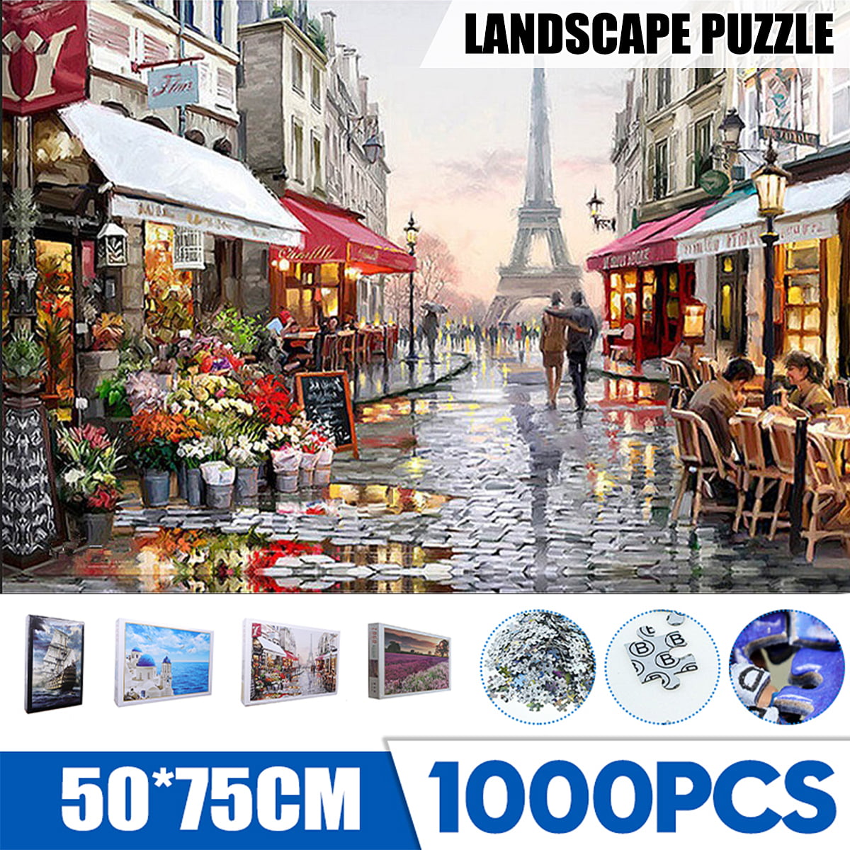 New Paris Painting Educational 1000 Piece Jigsaw Puzzles Adults Kids Puzzle Toy 