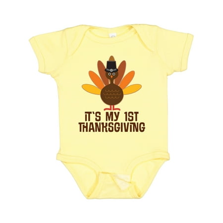 

Inktastic My 1st Thanksgiving Turkey Gift Baby Boy or Baby Girl Bodysuit
