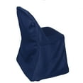 thumbnail image 3 of Your Chair Covers - Polyester Folding Chair Cover Navy Blue for Wedding, Party, Birthday, Patio, etc., 3 of 5