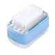 thumbnail image 2 of Caja de espuma para guardar jabón y limpiar, caja de espuma para lavar ropa con desagüe, jabonera de viaje Azul, 2 of 9