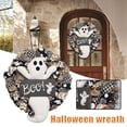thumbnail image 4 of Halloween Boo Ghost Front Door Wreath Decoration Spooky Hanging Holiday Party Ornaments with Specter Doll Accessory for Indoor-Outdoor Home Thanksgiving Christmas Decor, 4 of 7