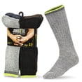 thumbnail image 1 of Jobsite 4 Pairs Men's Working Wool Blend Cushioned Crew High Thick Boot Sock, 1 of 1