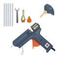 thumbnail image 1 of Pistolet à Colle Thermofusible 150 W à Température Réglable, Pistolet à Colle Chaude pour Bâtons de Colle 11 mm, Outil à Main de Réparation Bricolage pour la Maison, Pistolet à Colle, Fonctionnement Facile, 1 of 7