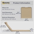 thumbnail image 3 of Outsunny 2 Pcs Folding Beach Lounge Chair w/ Pillow, Beige, 3 of 10