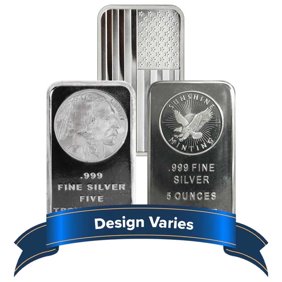 5 Troy oz Hallmarked Silver Bar .999 Fine Secondary Market
