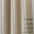 thumbnail image 4 of 3S Brother's Extra Long Solid Luxury Matte Velvet Soft Curtain Off White Single Panel Hanging Back Tap & Rod Pocket Home Décor 5-25 Feet Custom Made Curtains -Made in Turkey Each(52"x204"), 4 of 7