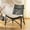 White/Black, variant on Safavieh Eisley Coastal Rattan and Fabric Dining Side Chairs, White/Black