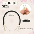 thumbnail image 2 of Uxcell Braided Purse Straps 52cm / 20" PU Leather Handles Replacement with Golden Buckle, Black, 2 of 6