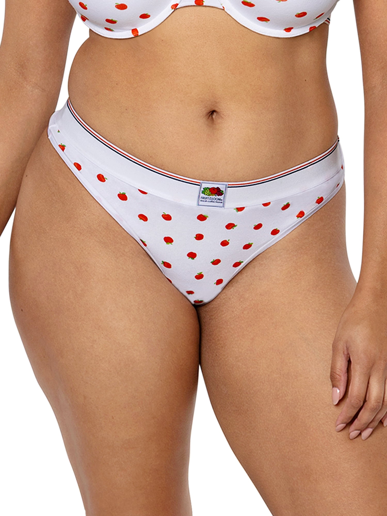 fresh collection by Fruit of the Loom Women's Cotton Thong 2-pack