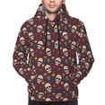 thumbnail image 2 of Bingfone Skull colorful flower Men's Drawstring Hoodie Long Sleeve Pocket Sweatshirts-X-Large, 2 of 6