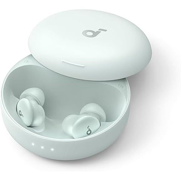 Soundcore Sleep A30 Sleep Earbuds, Smart Active Noise Cancelling Sleep Headphones, Adaptive Snore-Masking System, Ultra-Comfort for Side Sleepers, 45H Playtime, Green