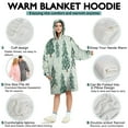 thumbnail image 5 of Wearable Oversized Blanket,Light Green Christmas Tree and Snow Pattern Wearable Blanket Hoodie for Adults,Cozy Hooded Blankets with Super Pockets,Super Warm Fuzzy Pullover for Women & Men, 5 of 6