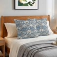 thumbnail image 6 of Pillow Covers 16x16 Set of 2, Blue Flowers Throw Pillow Covers Decorative Couch Cushion Cover, Spring Floral Modern Abstract Art Microfiber Soft Square Pillowcases for Bedroom Living Room Sofa, 6 of 9