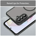 thumbnail image 6 of YEYKX Magnetic for Samsung Galaxy A56 5G Case [Compatible with MagSafe] [Military Grade Drop Protection] Translucent Matte Shockproof Phone Case,Black, 6 of 8