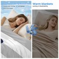 thumbnail image 2 of Grey White Striped Cooling Blanket,Lightweight Summer Throw Blanket with Double Sided Cold Effect,Navy Blue Beach Nautical Anchor Ocean Coastal Picnic Blankets Bed Sheet for Hot Sleepers 40"x60", 2 of 8