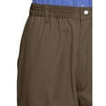 thumbnail image 2 of AKA Wrinkle Free Men's Full Elastic Waist Twill Casual Pant Brown 3X, 2 of 4
