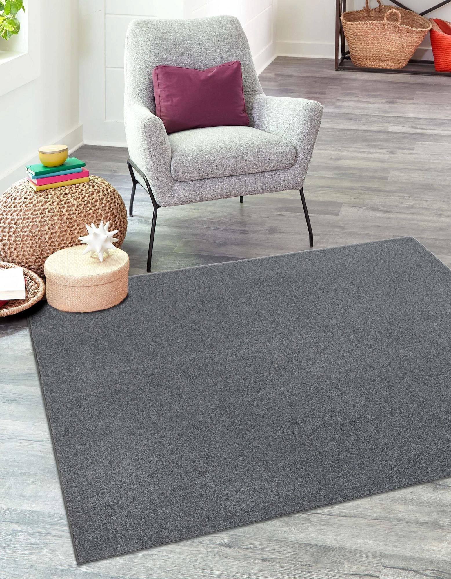 Room Rug Solid Rugs.com Everyday Solid Collection Rug – 3 Ft Square Storm Gray Medium ...