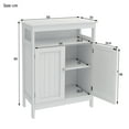 thumbnail image 5 of CLEARANCE! Bathroom standing storage with double shutter doors cabinet-White, 5 of 6