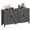 Gray, variant on Buffet Cabinet Sideboard Storage Cabinet with Adjustable Shelves for Living Room Rustic Walnut