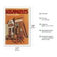 thumbnail image 2 of Los Angeles California - United Air Lines - Hollywood Western Movie Set - Vintage Airline Travel Poster c.1972 - Master Art Print (Unframed) 12in x 18in, 2 of 4