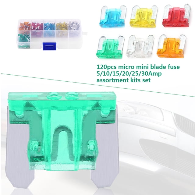 Kit De Cuchillas 120 Uds 5A-30A Surtido Micro Mini Set Para Coche