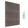 thumbnail image 2 of Limei Cordless Pleated Paper Shades Self Adhesive Room Darkening Blinds Light Filtering for Bathroom Balcony Living Room Window, 35.4"x59.1", Coffee, 2 of 7