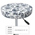 thumbnail image 4 of Xecao's Chicken And Fish Print Stool Covers offer stylish, washable protection for PU round bar stools, perfect for home or commercial use., 4 of 7