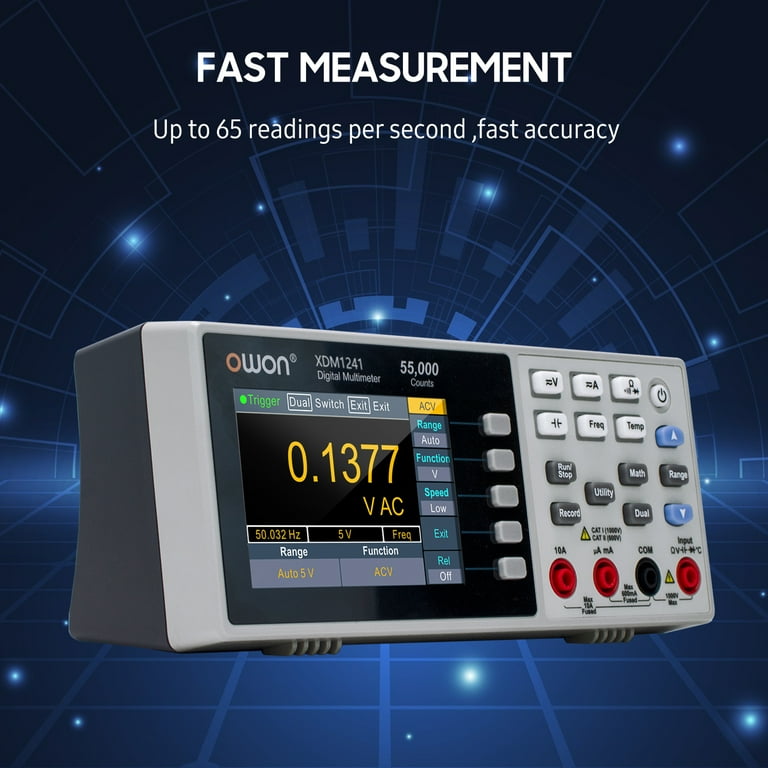 Owon XDM1241 Desktop Digital Multimeter Rechargeable 55,000 Owon XDM1241 Desktop Digital Multimeter Rechargeable 55,000