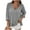 Grey, variant on MIXUE Womens Summer Tops Solid Color V Neck Button Down Long Sleeve Casual Fashion Cardigan Shirts For Women T-shirts Sportwear,Green,XXXL