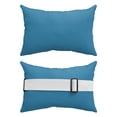 thumbnail image 2 of Pack of 2 Outdoor Lumbar Pillow Covers 12x20 Inch, Wave Ride Waterproof Throw Pillow Covers Set, Farmhouse Solid Blue Color Modern Art Indoor&Outdoor Decorative Cushion Cases for Patio Porch Car, 2 of 7