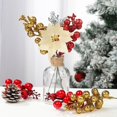 thumbnail image 4 of 12Pcs Champagne Poinsettia Picks, Glitter Poinsettia Artificial Flowers with Wired Stem, 8.46in Christmas Tree Ornaments for Wreath, Garland & Rustic Holiday DIY Decor, 4 of 6