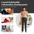 thumbnail image 6 of Vulcanodon Mens Pajama Pants Cotton Lightweight Sleep Lounge Pants PJ Bottoms with Pockets and Button Fly, 6 of 7