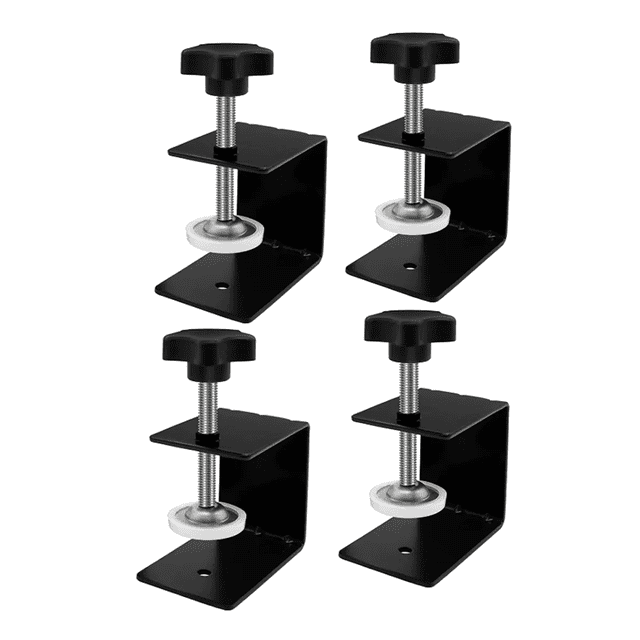 Paquete De 4 Clips De Montaje Para Cajones Malubero NEGRO PLATA