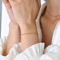 thumbnail image 6 of 2mm 3mm 5mm Width Stainless Steel Oval Shape Bean Beads Style Chain Bracelet, 6 of 11