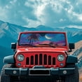 thumbnail image 3 of Binienty Foldable Car Sun Shade Windshield Compatible with Jeep Gladiator JT 2020-2025 Tropical Palm Tree Sun Shade For Car Window Block Heat and UV Rays Keep Car Cool While Parked, 3 of 7