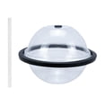 thumbnail image 2 of Oversized Ice Ball Maker - Large Capacity Silicone Mold, Portable Beverage Container with Straw, Reusable Ice Spheres for Drinks, White, JKODE, 2 of 9
