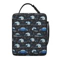 thumbnail image 5 of Police and Radio Black Pattern Insulated Lunch Bag for Men Women,Waterproof Lunch Box for Work,Picnic or Travel,Thermal Insulation,10.63x9.06x3.54 Inches, 5 of 5