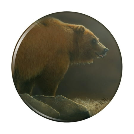 

Grizzly Bear in the Morning Glow Kitchen Refrigerator Locker Button Magnet