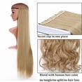 thumbnail image 5 of Benehair Clip in Hair Extensions as Human One Piece Hair Extension Curly Wavy Straight Hairpieces for Woman, 5 of 6