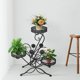 thumbnail image 3 of Soporte de 3 niveles para plantas estante de metal para interiores y exteriores para macetas, 3 of 7