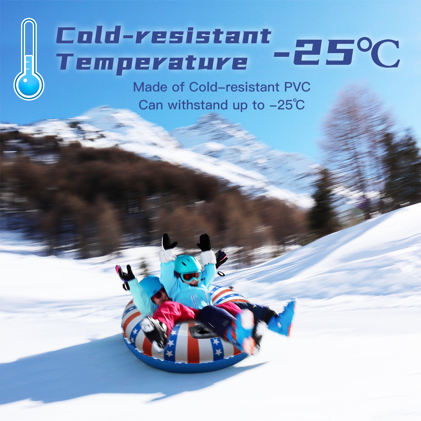 Snow Tube,Thicken Snow Winter Snow Tube Inflatable Pvc Tube Pvc Tube Thicken Tube Thicken Snow Tube With Handle Snow Snow Sled Qisuo Circle Inflatable Snow Sled Inflatable