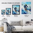thumbnail image 3 of Artery8 Snow Mountain Biker Snowbike Race Sport Painting Living Room Art Print Framed Poster Wall Decor 12x16 inch, 3 of 3