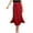 Red, variant on Ohufall Girls Party Dance Skirts Fashion Plaid Printed Sequined Elastic High Waist Skirt Teen Girls Long Skirt for Performance, 3-16 Years