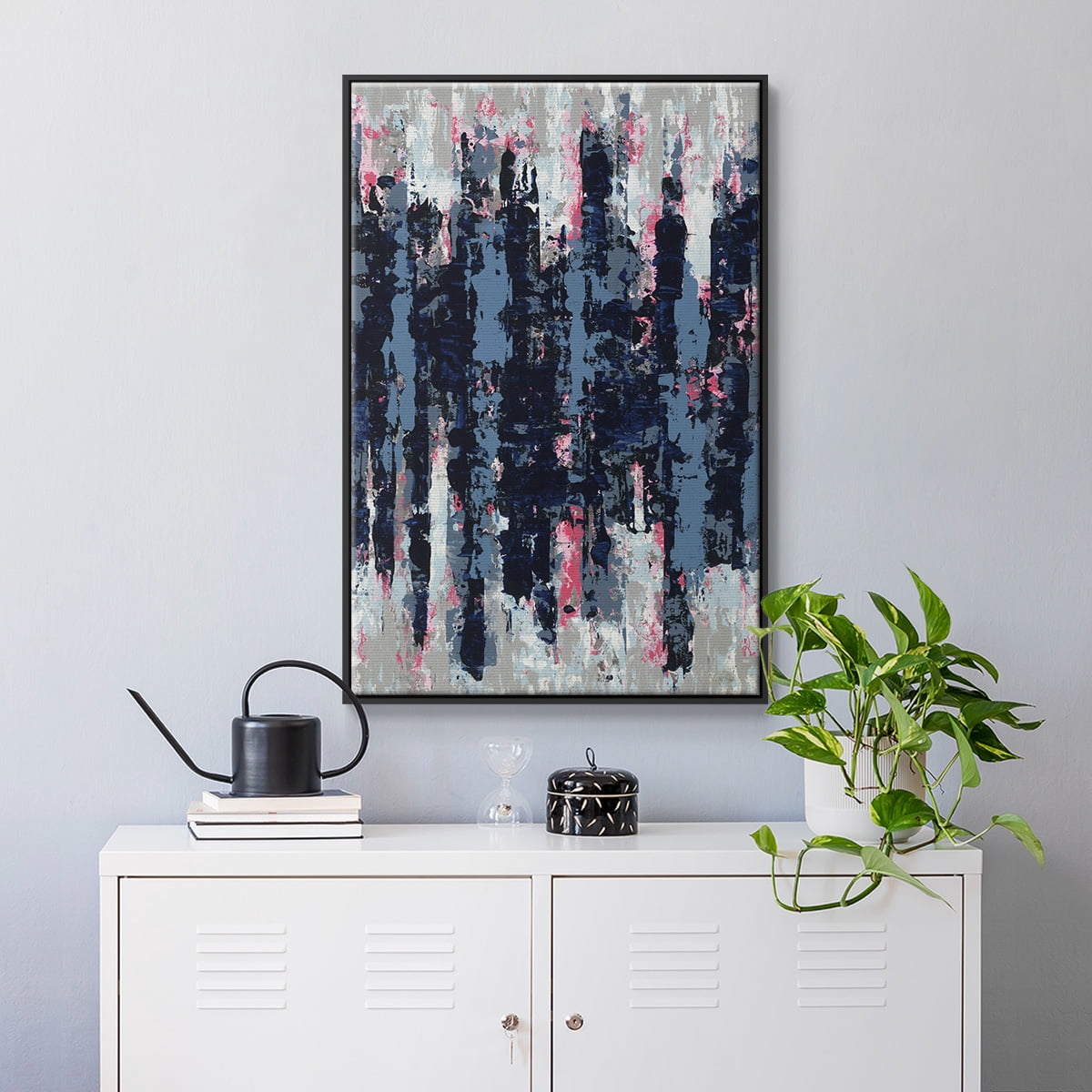 Veiled Heat Framed Premium Gallery Wrapped Canvas - Ready to Hang - 27 x 41 - Black Floating Frame